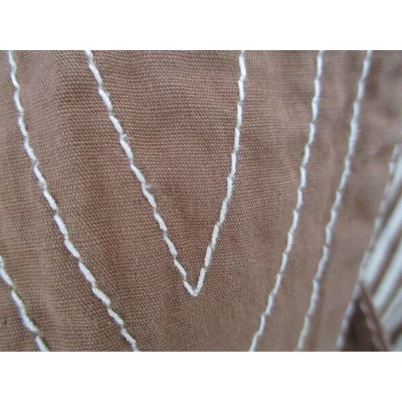 Plenty By Tracy Reese Tank Top Mini Dress Women’s Sm Brown/Cream Striped Bubble - Picture 15 of 15